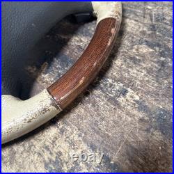 Lot7 RANGE ROVER P38 Steering Wheel Leather Cream Good Ish Wood