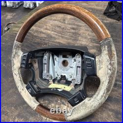 Lot9 RANGE ROVER P38 Steering Wheel Leather Cream Good Ish Wood