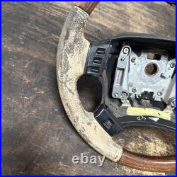 Lot9 RANGE ROVER P38 Steering Wheel Leather Cream Good Ish Wood