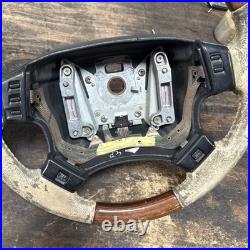 Lot9 RANGE ROVER P38 Steering Wheel Leather Cream Good Ish Wood