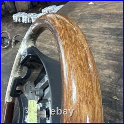 Lot9 RANGE ROVER P38 Steering Wheel Leather Cream Good Ish Wood