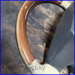 Lot9 RANGE ROVER P38 Steering Wheel Leather Cream Good Ish Wood