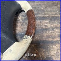 Lot9 RANGE ROVER P38 Steering Wheel Leather Cream Good Ish Wood