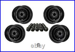 Lrc9762 Black Modular Steel Wheels 15 X 10(off Set 32)for Discovery 2 Set Of 4
