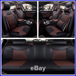 Luxury Microfiber Leather Car Seat Covers Cushions 3 in 1 Rear Row WithPillow Pad
