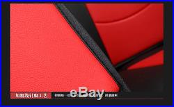 Luxury Microfiber Leather Car Seat Covers Cushions 3 in 1 Rear Row WithPillow Pad