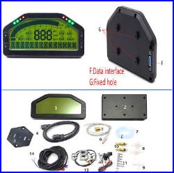 Multi-function Car LCD 9000rpm Dash Dashboard Rally Gauge Voltage Speed Odometer