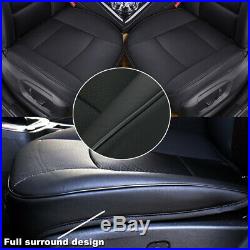 New PU Black Car Full Surround Front Seat Cover Breathable Chair Cushion Pad Mat