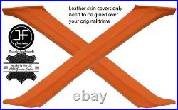 Orange Real Leather 2x A Post Pillar Covers Fits Range Rover P38 1994-2002