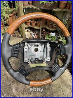 P38 Range Rover Burr Walnut Wood Steering Wheel Genuine Autobiography