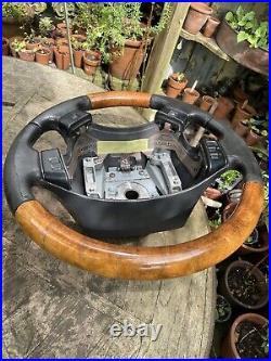 P38 Range Rover Burr Walnut Wood Steering Wheel Genuine Autobiography