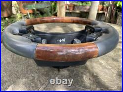 P38 Range Rover Burr Walnut Wood Steering Wheel Oem Autobiography Grey Leather