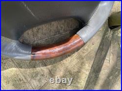 P38 Range Rover Burr Walnut Wood Steering Wheel Oem Autobiography Grey Leather