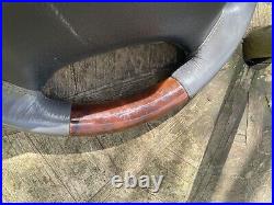 P38 Range Rover Burr Walnut Wood Steering Wheel Oem Autobiography Grey Leather