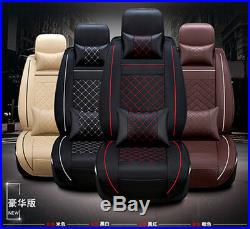 PU leather Soft Car Front Seat Cover Cushion Neck Lumbar Pillow for 5-seats Car