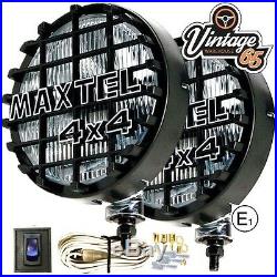 Pair Of Maxtel 12v 160mm Stainless Steel Round Spot/bar Lamps/lights Truck