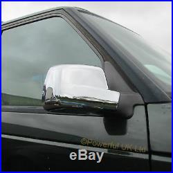 Pair of chrome door wing mirror covers for Range Rover P38 Vogue anniversary cap