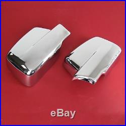 Pair of chrome door wing mirror covers for Range Rover P38 Vogue anniversary cap