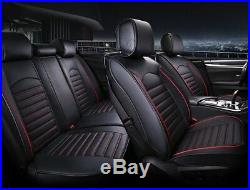 Premium Black Red Leather Full set Seat Covers for Land Range Rover Discovery