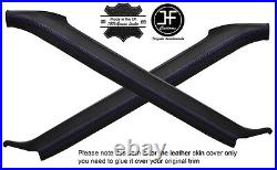 Purple Stitching 2x A Post Pillar Leather Covers Fits Range Rover P38 1994-2002
