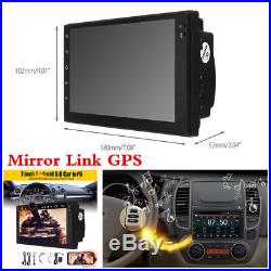 Quad Core Android 6.0 WIFI 7 2DIN Car Radio Stereo GPS SAT Nav Bluetooth TMPS