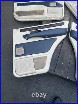 RANGE ROVER P38 Door Cards Set Of 4x 94-02 Cream With Blue Leather Very Rear