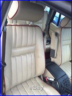 RANGE ROVER P38 Leather Cream Front Rear Seats Rare Red Piping And Red Carpet