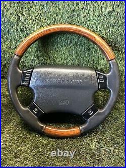 Range Rover P38 2.5 4.0 4.6 Genuine Walnut & Black Steering Wheel 94-02 Upgrade