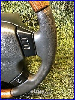 Range Rover P38 2.5 4.0 4.6 Genuine Walnut & Black Steering Wheel 94-02 Upgrade