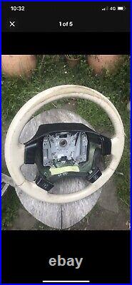 Range Rover P38 Autobiography Full Light stone Cream Steering Wheel Leather