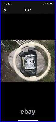 Range Rover P38 Autobiography Full Light stone Cream Steering Wheel Leather