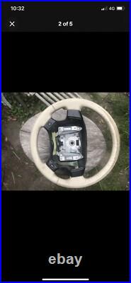 Range Rover P38 Autobiography Full Light stone Cream Steering Wheel Leather