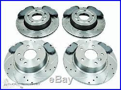 Range Rover P38 Front & Rear Drilled & Grooved Brake Discs Mintex Pads Set New