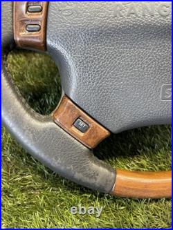 Range Rover P38 Genuine Walnut & Black Leather Steering Wheel Upgrade 94-02