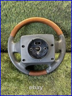 Range Rover P38 Genuine Walnut & Black Leather Steering Wheel Upgrade 94-02