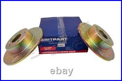 Range Rover P38 Performance Drilled & Grooved Rear Brake Discs DA4604 Range Rover P38 Performance Drilled & Grooved Rear Brake Discs DA4604