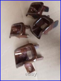 Range Rover P38 WALNUT DOOR LOCK BUTTONS. 1