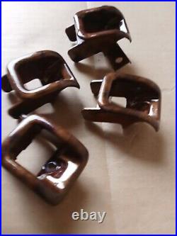 Range Rover P38 WALNUT DOOR LOCK BUTTONS. 1