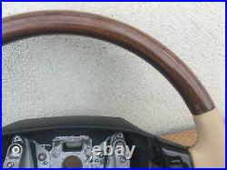 Range Rover P38 Walnut Steering Wheel Multi Functional & Lightstone Leather Tan