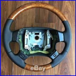 Range rover p38 steering wheel IN WALNUT finish and new NAPA leather