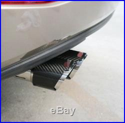 Right Side Carbon Fiber Exhaust Tip Dual Pipe Black ID3.0 76mm OD4.0 101mm