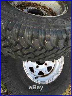 Set of Landrover Defender or Range Rover Off road steel wheels and tyres x 5