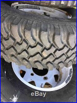 Set of Landrover Defender or Range Rover Off road steel wheels and tyres x 5