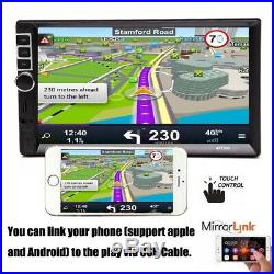 Touch In Dash Car Stereo MP5 Player 7 Bluetooth FM Radio TF/USB 2 Din+HD Camera