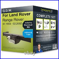 Towbar fixed for LAND ROVER Range Rover 94- + 7pin universal electrical-kit NEW