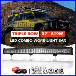 Tri Rows LED Combo Work Light Bar 37INCH 819W Offroad Driving Lamp 4WD ATV BOAT