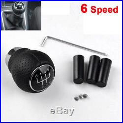 UK Universal 6-Speed Car Leather Manual Gear Shift Knob Shifter Stick Lever