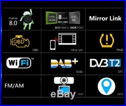 Ultra-thin Android 8.0 10.1 1080P 4CPU + 4GPU 1+16G Car Stereo Radio GPS Wifi