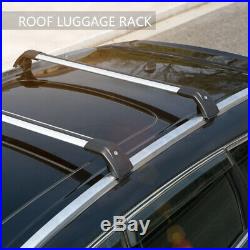 Universal Aluminum Car Top Roof Rack Cross Bars Rail Lockable Luggage Carrier