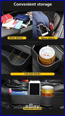 Universal Car Seat Crevice Gaps Storage Box Organizer Black Interior Accessories